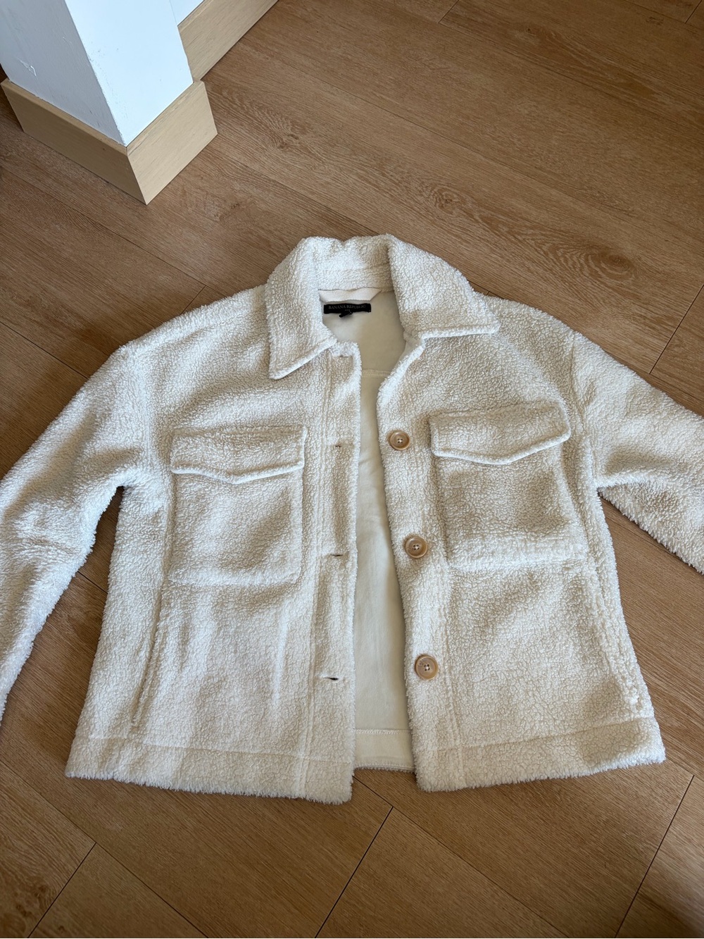 Cozy Cream Sherpa Jacket with Button Front